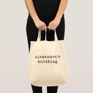 Tote Bag Tricot de nom personnalisé   Cadeau pour Knitters