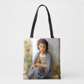 Tote Bag Tricot fille, Bouguereau (Devant)