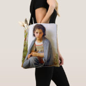 Tote Bag Tricot fille, Bouguereau (De près)