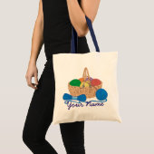 Tote Bag Tricot personnalisé Panier à fils coloré (Devant (produit))