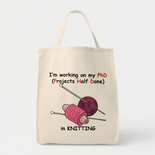 Tote Bag Tricot PhD (Devant)