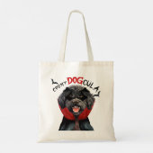 Tote Bag Tricoter ou traiter Halloween Barbet noir Vampire  (Dos)