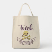 Tote Bag Tricoter ou traiter les os croisés du crâne Ruban  (Dos)