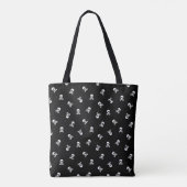 Tote Bag Tricoter ou traiter monogramme crâne et os croisés (Dos)