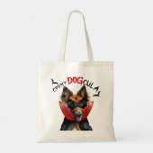 Tote Bag Tricoter ou traiter un chien vampire belge Tervure (Dos)