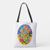 Tote Bag Trident ukrainien et drapeau de l'Ukraine avec des (Dos)