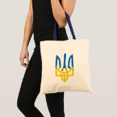 Tote Bag Trident ukrainien polygonal faible (Devant (produit))