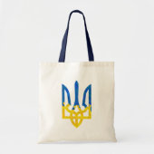 Tote Bag Trident ukrainien polygonal faible (Devant)