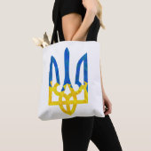 Tote Bag Trident ukrainien polygonal faible (De près)