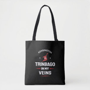 Tote Bag Trinbago dans mes veines Fierté Trini NOIR