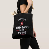 Tote Bag Trinbago in My Veins | Trini Pride BLACK (De près)