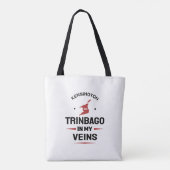 Tote Bag Trinbago in My Veins | Trini Pride WHITE (Dos)