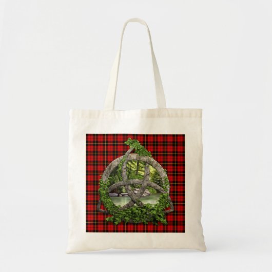 Tote Bag Trinité de Celtic de tartan de Wallace de clan (Devant)