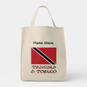 Tote Bag Trinité-et-Tobago Trinité Drapeau personnalisé Fou (Dos)