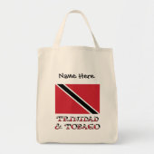 Tote Bag Trinité-et-Tobago Trinité Drapeau personnalisé Fou (Devant)