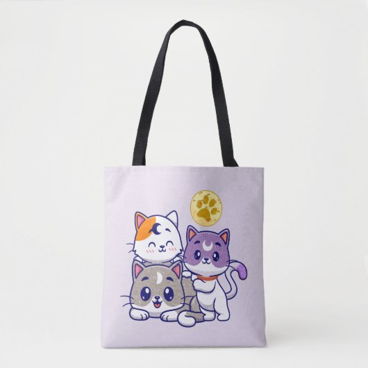 Tote Bag Trio adorable - Trois chats mignons (Devant)