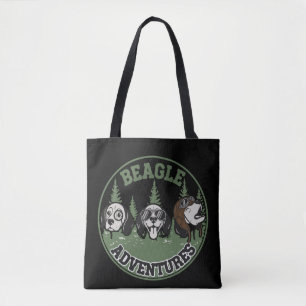 Tote Bag Trio d'aventures drôles de Beagle Chien de dessi