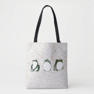 Tote Bag Trio de grenouilles japonaises grumeuses crapauds 
