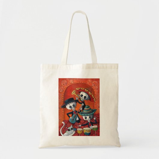 Tote Bag Trio de mariachi de Dia de Los Muertos Skeleton (Devant)
