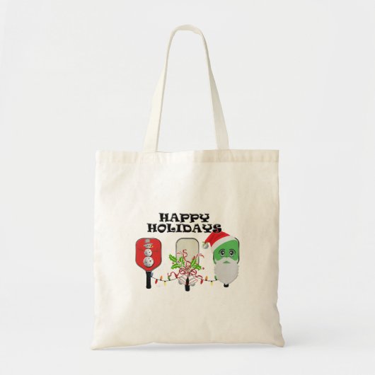 Tote Bag trio de Noël de pickleball (Devant)