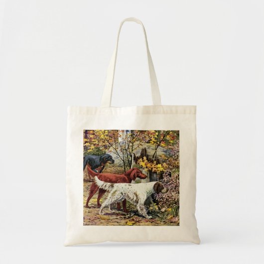 Tote Bag Trio de réglages de chiens vintages (Devant)