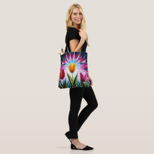 Tote Bag Trio de tulipes : Une explosion de beauté printani