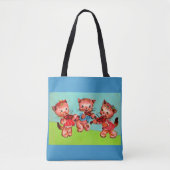 Tote Bag trio de violonistes kitten (Devant)
