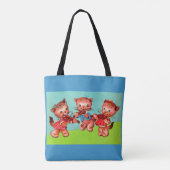 Tote Bag trio de violonistes kitten (Dos)