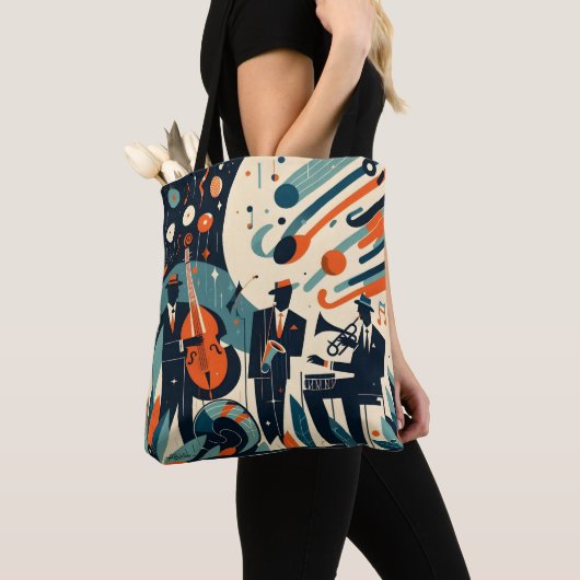 Tote Bag Trio du Jazz Age du milieu du XXe siècle (De près)