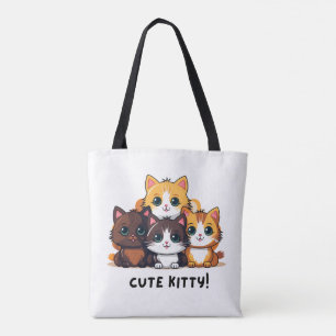 Tote Bag Trio 'Mignon Chat' pour Amoureux de Chats Adorable