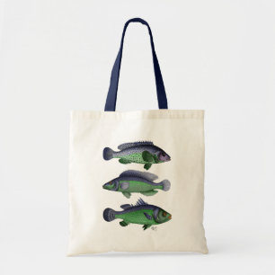 Tote Bag Trio poisson bleu et vert