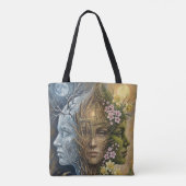 Tote Bag Triple Goddess Winter to Spring Imbolc Fantasy Art (Dos)