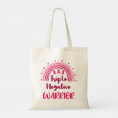 Tote Bag Triple guerrier négatif cancer du sein Arc-en-ciel (Dos)