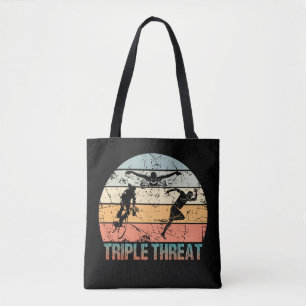 Tote Bag Triple Menace - Athlète de triathlon