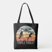 Tote Bag Triple Menace - Athlète de triathlon (Dos)