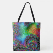 Tote Bag Trippy Hippie psychédélique arc-en-ciel spirale fr (Devant)