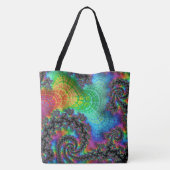 Tote Bag Trippy Hippie psychédélique arc-en-ciel spirale fr (Dos)