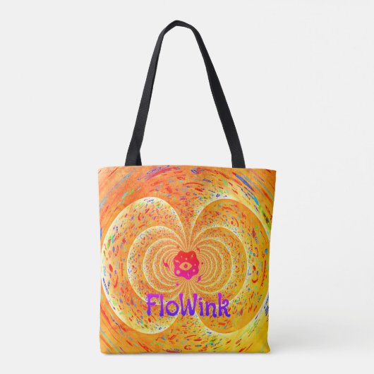 Tote Bag Trippy Orange Funky (Dos)