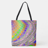 Tote Bag Trippy Super Vibrant Abstrait Digital Fractal Art (Devant)