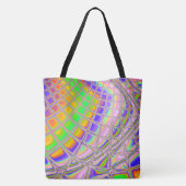 Tote Bag Trippy Super Vibrant Abstrait Digital Fractal Art (Dos)