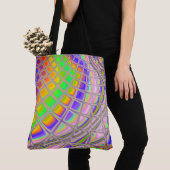 Tote Bag Trippy Super Vibrant Abstrait Digital Fractal Art (De près)