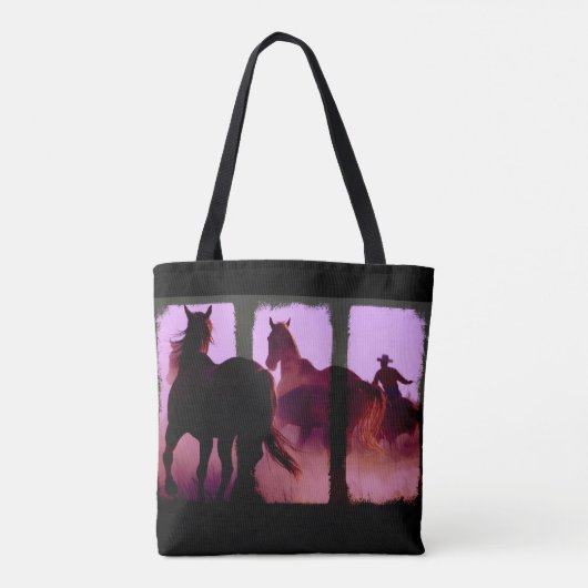 Tote Bag Triptyque de l'équitation sauvage (Dos)