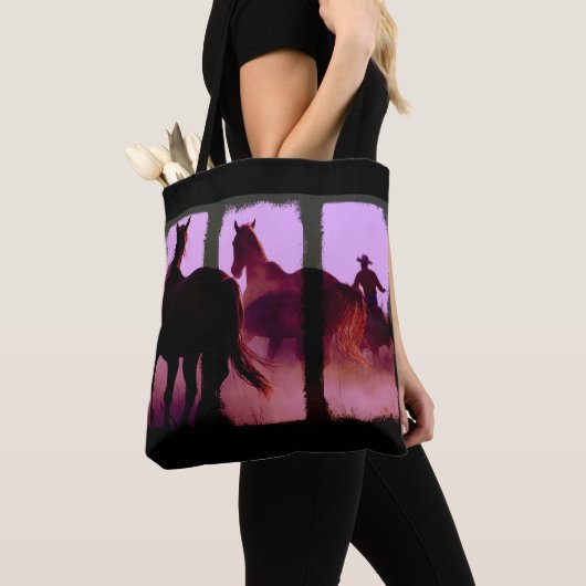Tote Bag Triptyque de l'équitation sauvage (De près)