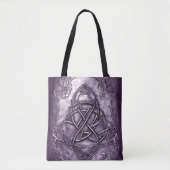 Tote Bag Triquetra Trinity Knot Lavender Purple Faux Métal (Devant)