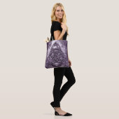 Tote Bag Triquetra Trinity Knot Lavender Purple Faux Métal (Sur le modèle)