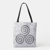 Tote Bag Triskele celtique argent antique + votre idée & ar (Dos)