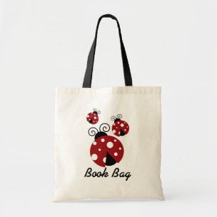 Tote Bag Trois bogues ladybug Book Sac.bogues rouges et noi