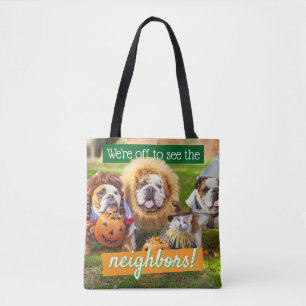 Tote Bag Trois Bulldogs en costumes
