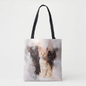 Tote Bag Trois chatons mignonnes et belle aquarelle (Devant)