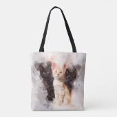 Tote Bag Trois chatons mignonnes et belle aquarelle (Dos)